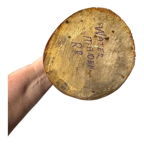 Kachina Hand-Carved Wooden Water Maiden Statue Native American Signed RR Vtg 16" - Picture 8 of 8